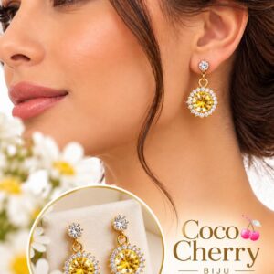 Aro en girasol con strass