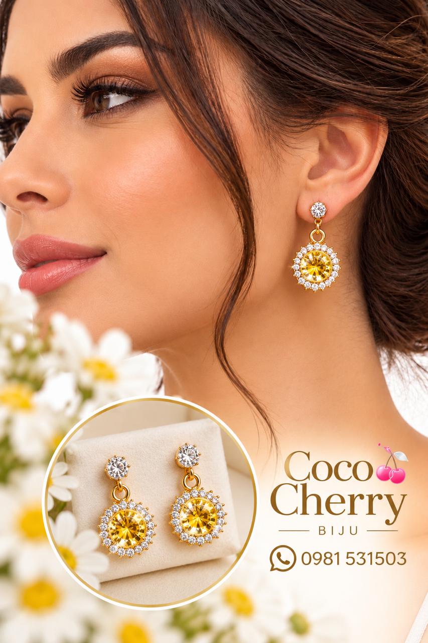 Aro en girasol con strass