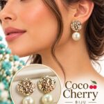 Arete plateado con perla