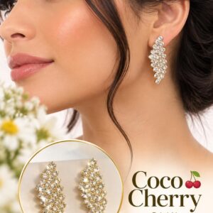 Arete de Strass ¡Haz brillar tus momentos más especiales! ✨ Aretes de Gala en Cascada de Strass