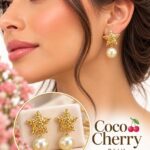 Aretes Estrella & Perla de Coco Cherry Biju ✨